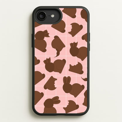 Chocolate Easter Bunny Pattern  - Easter Phone Case for iPhone 6 Plus / 7 Plus / 8 Plus