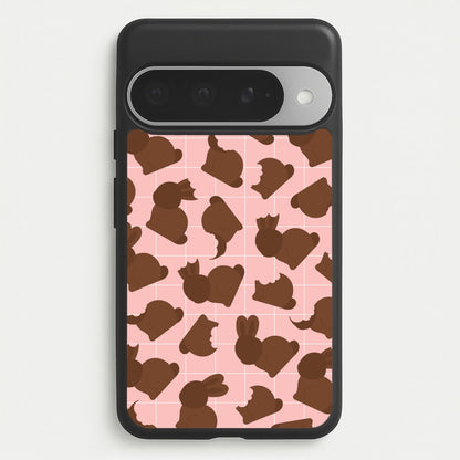 Chocolate Easter Bunny Pattern Phone Case for Google Pixel 10 Pro XL