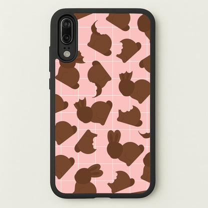 Chocolate Easter Bunny Pattern  - Easter Phone Case for Huawei P20