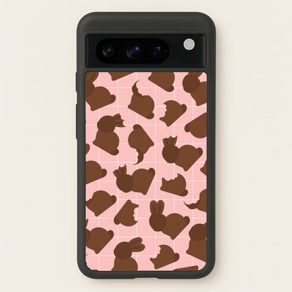 Chocolate Easter Bunny Pattern  - Easter Phone Case for Google Pixel 8 Pro