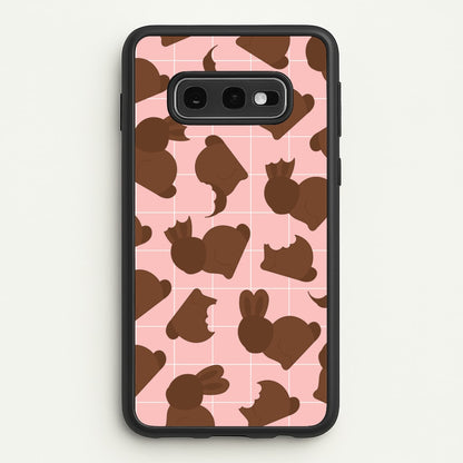 Chocolate Easter Bunny Pattern  - Easter Phone Case for Galaxy S10e