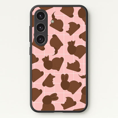 Chocolate Easter Bunny Pattern  - Easter Phone Case for Galaxy S24FE