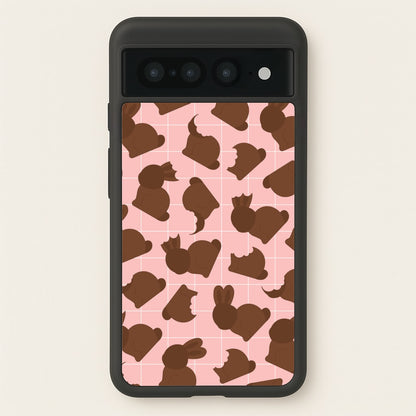Chocolate Easter Bunny Pattern  - Easter Phone Case for Google Pixel 7 Pro
