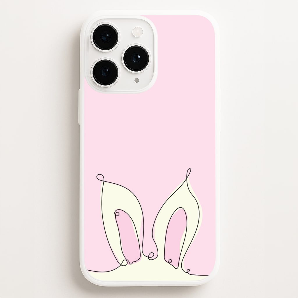 Outline Bunny Ears Phone Case
