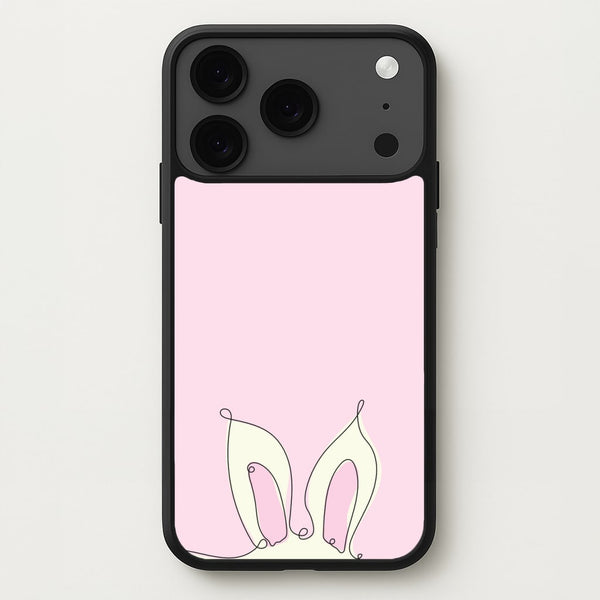 Outline Bunny Ears Phone Case for iPhone 17 Pro Max