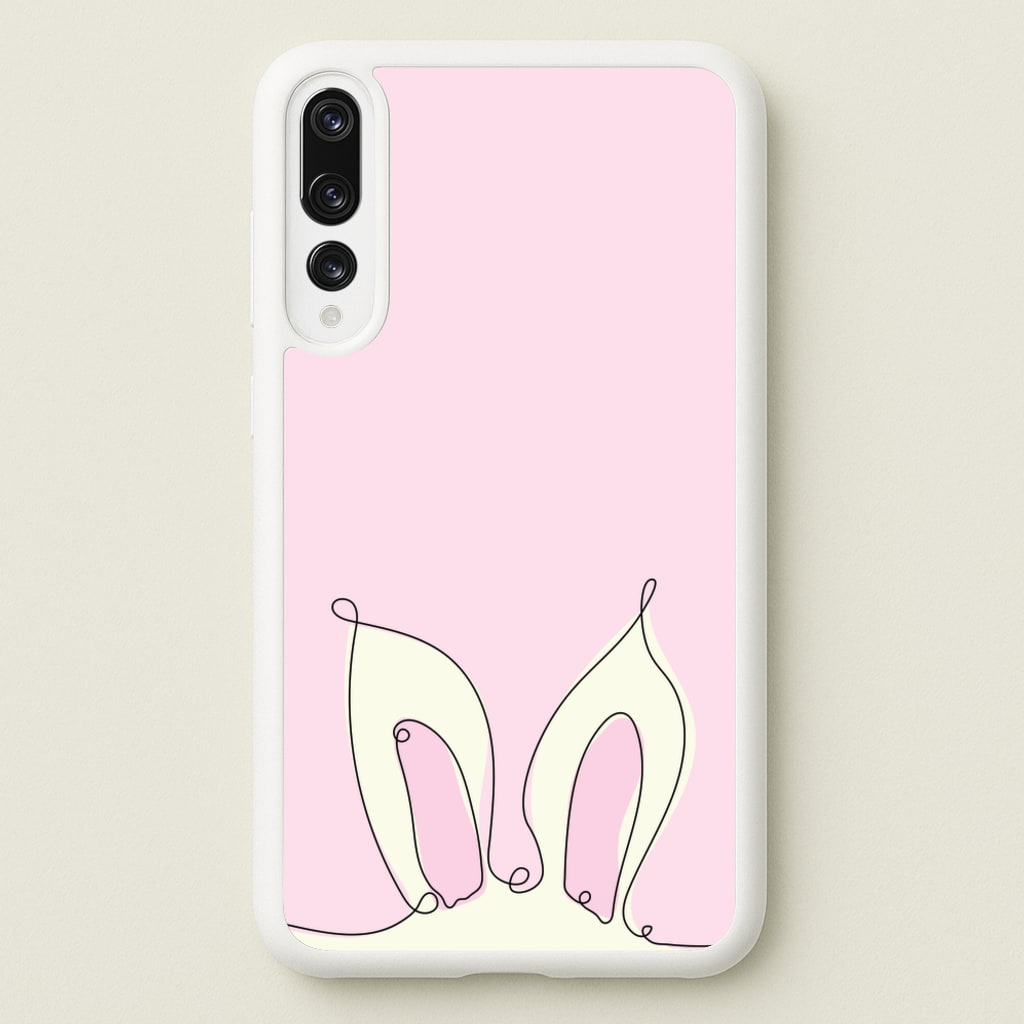 Outline Bunny Ears  - Easter Phone Case for Huawei P20 Pro