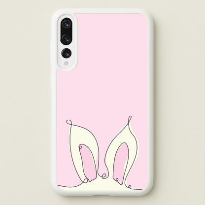 Outline Bunny Ears  - Easter Phone Case for Huawei P20 Pro