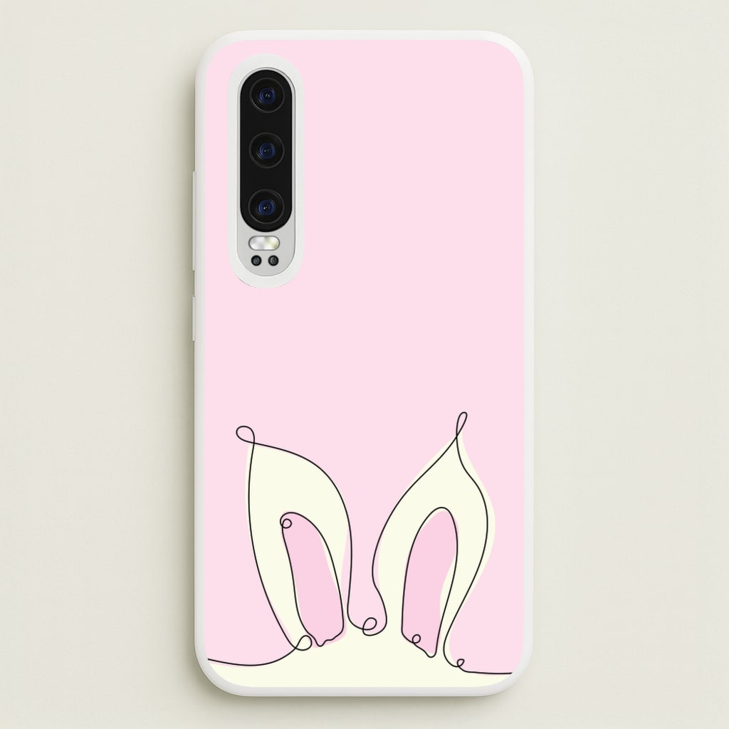 Outline Bunny Ears  - Easter Phone Case for Huawei P30