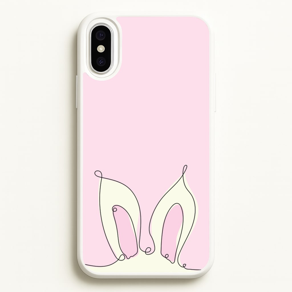 Outline Bunny Ears  - Easter Phone Case for iPhone XS Max