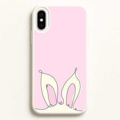 Outline Bunny Ears  - Easter Phone Case for iPhone XS Max