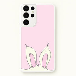 Outline Bunny Ears  - Easter Phone Case for Galaxy S21 Ultra