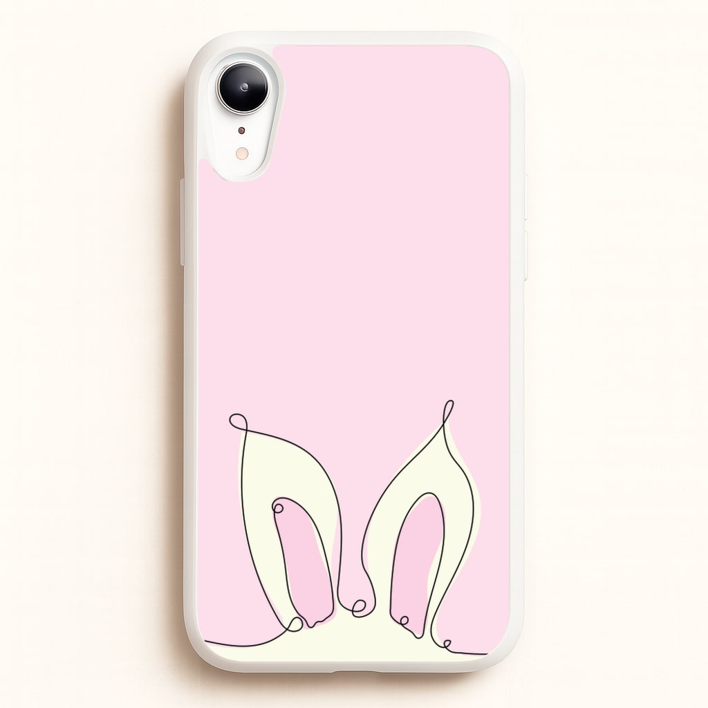Outline Bunny Ears  - Easter Phone Case for iPhone XR