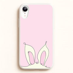 Outline Bunny Ears  - Easter Phone Case for iPhone XR