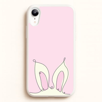 Outline Bunny Ears  - Easter Phone Case for iPhone XR