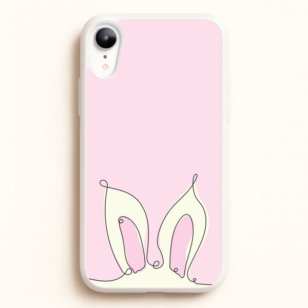Outline Bunny Ears  - Easter Phone Case for iPhone XR