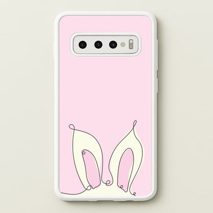 Outline Bunny Ears  - Easter Phone Case for Galaxy S10 Plus