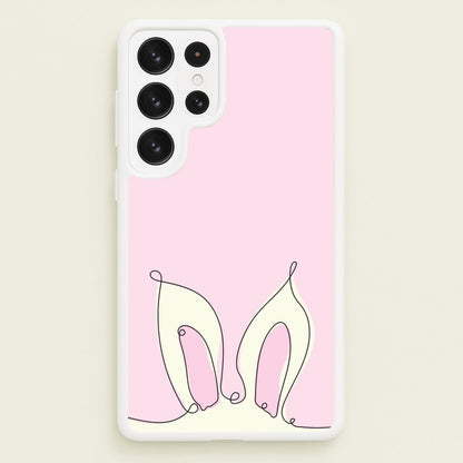 Outline Bunny Ears  - Easter Phone Case for Galaxy S22 Ultra