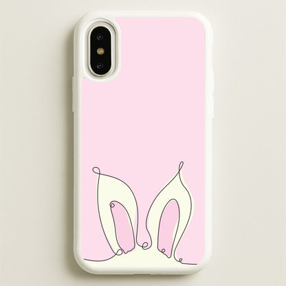 Outline Bunny Ears  - Easter Phone Case for iPhone X / XS