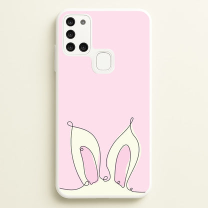 Outline Bunny Ears  - Easter Phone Case for Galaxy A21s