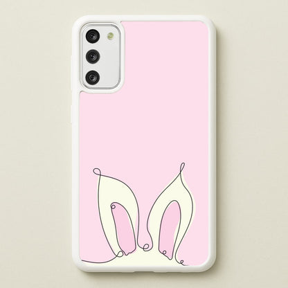 Outline Bunny Ears  - Easter Phone Case for Galaxy S20FE