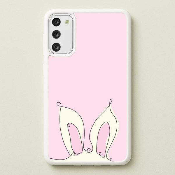 Outline Bunny Ears  - Easter Phone Case for Galaxy S20FE