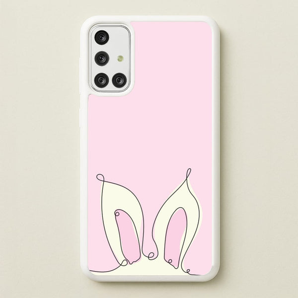 Outline Bunny Ears  - Easter Phone Case for Galaxy A71