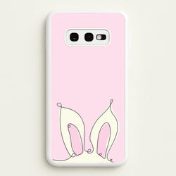 Outline Bunny Ears  - Easter Phone Case for Galaxy S10e