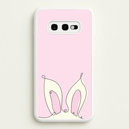 Outline Bunny Ears  - Easter Phone Case for Galaxy S10e