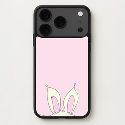Outline Bunny Ears Phone Case for iPhone 17 Pro