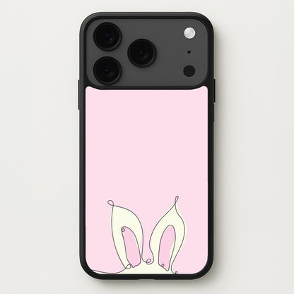 Outline Bunny Ears Phone Case for iPhone 17 Pro