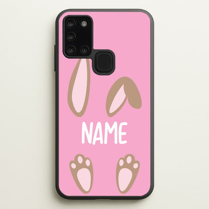 Brown Bunny Personalised  - Easter Phone Case for Galaxy A21s
