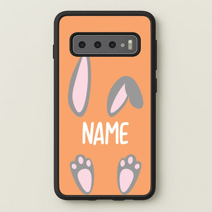 Grey Bunny Personalised  - Easter Phone Case for Galaxy S10