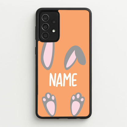 Grey Bunny Personalised  - Easter Phone Case for Galaxy A52 / A52s