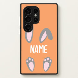 Grey Bunny Personalised  - Easter Phone Case for Galaxy S24 Ultra