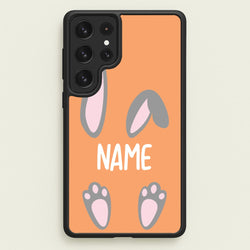 Grey Bunny Personalised  - Easter Phone Case for Galaxy S23 Ultra