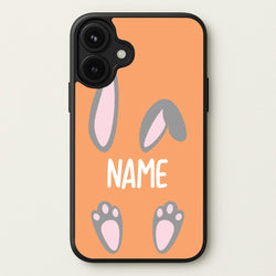 Grey Bunny Personalised Phone Case for iPhone 17