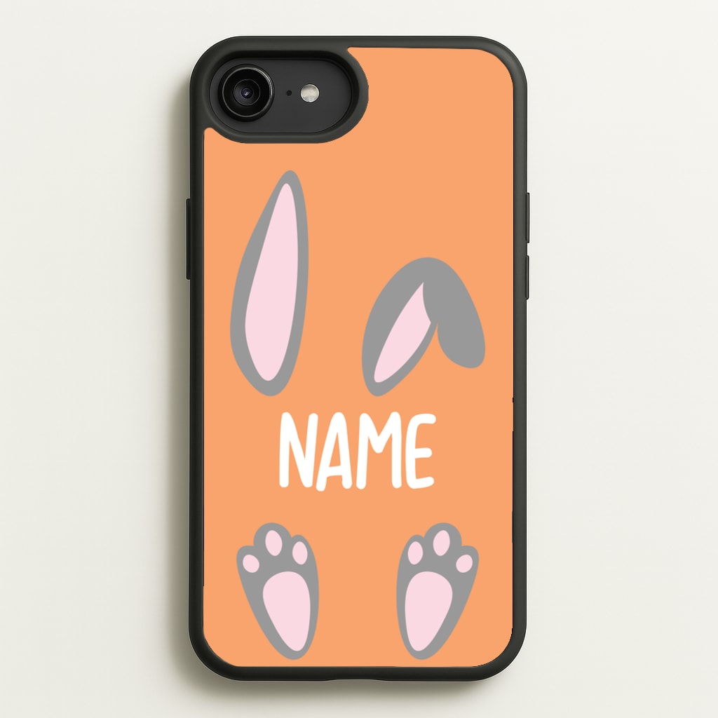 Grey Bunny Personalised  - Easter Phone Case for iPhone 6 Plus / 7 Plus / 8 Plus
