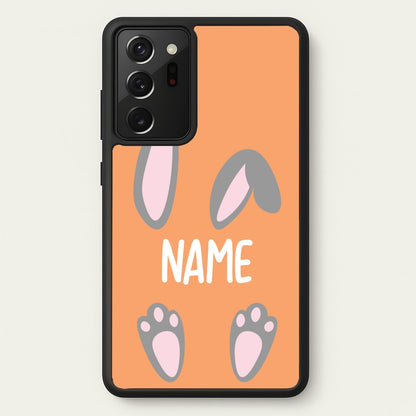 Grey Bunny Personalised  - Easter Phone Case for Galaxy Note 20 Ultra