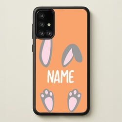 Grey Bunny Personalised  - Easter Phone Case for Galaxy A71