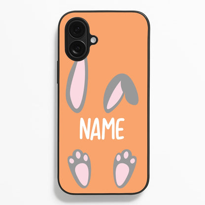 Grey Bunny Personalised  - Easter Phone Case for iPhone 16 Plus