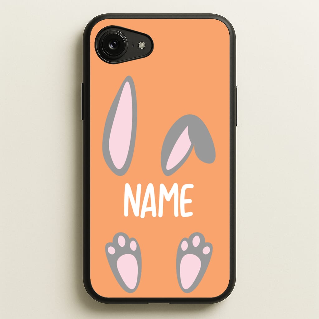 Grey Bunny Personalised  - Easter Phone Case for iPhone 16e