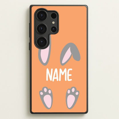 Grey Bunny Personalised  - Easter Phone Case for Galaxy S25 Ultra