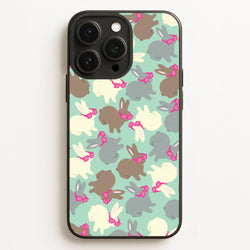 Bunny With Glasses Pattern  - Easter Phone Case for iPhone 16 Pro Max