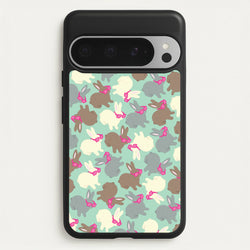 Bunny With Glasses Pattern  - Easter Phone Case for Google Pixel 9 Pro XL