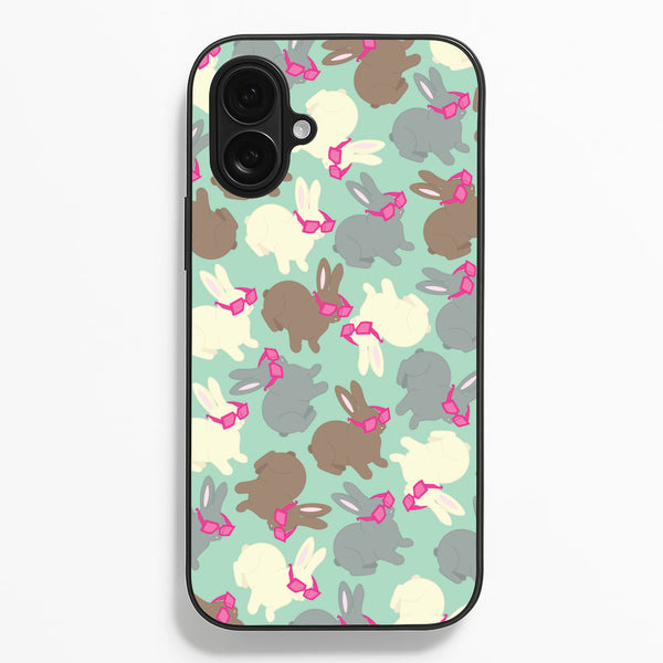 Bunny With Glasses Pattern Phone Case