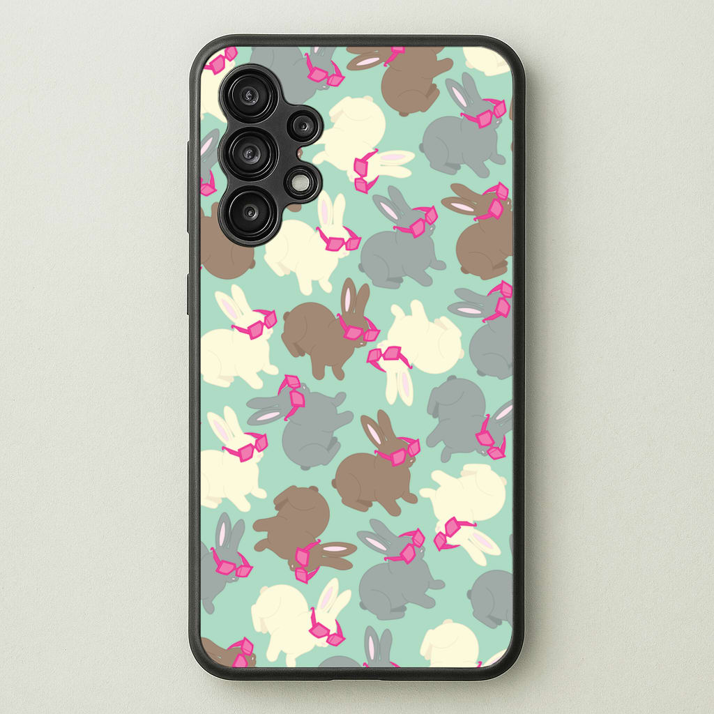 Bunny With Glasses Pattern  - Easter Phone Case for Galaxy A13