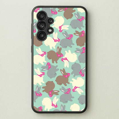 Bunny With Glasses Pattern  - Easter Phone Case for Galaxy A13