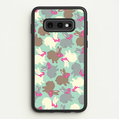 Bunny With Glasses Pattern  - Easter Phone Case for Galaxy S10e