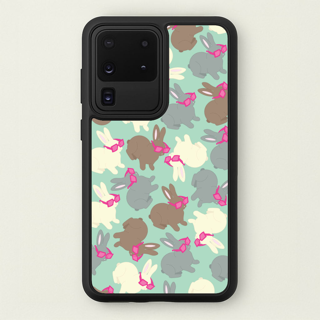 Bunny With Glasses Pattern  - Easter Phone Case for Galaxy S20 Ultra