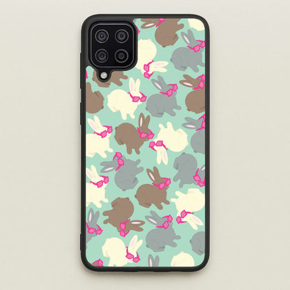 Bunny With Glasses Pattern  - Easter Phone Case for Galaxy A12